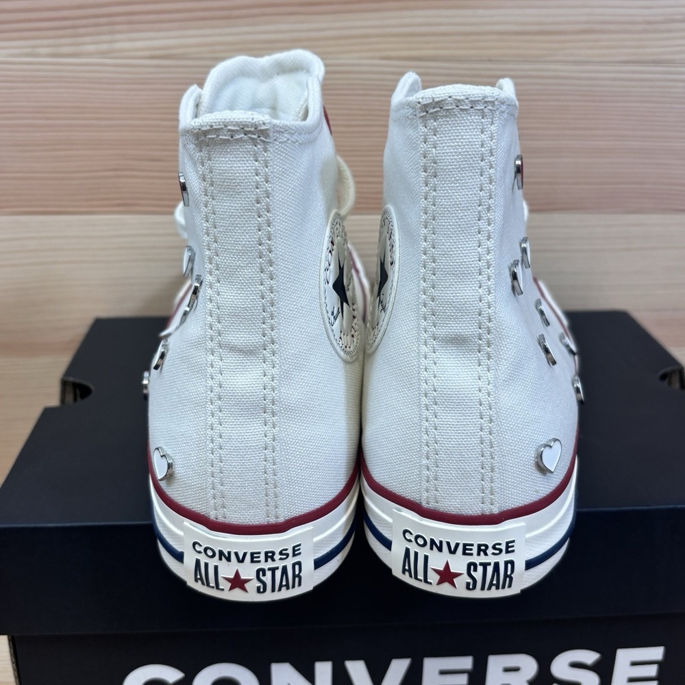 Converse Women Chuck Taylor All Star Sneakers Sz 7 Hearts High Top A19055C - Picture 9 of 10